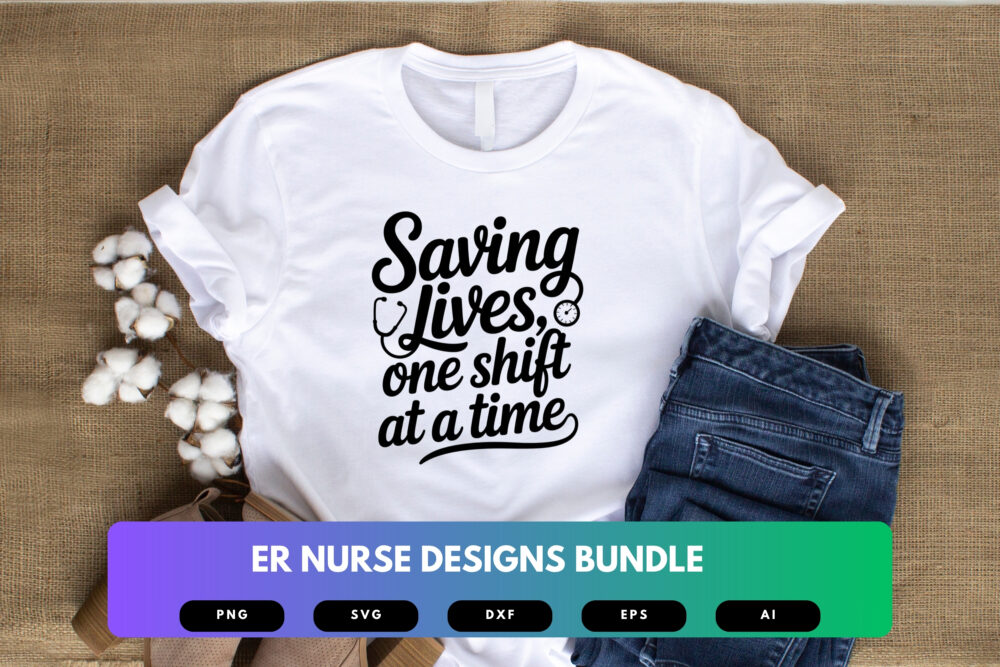 ER Nurse SVG Bundle | Emergency Room Clipart, Medical Silhouette Cut Files for Cricut & Sublimation - Image 4