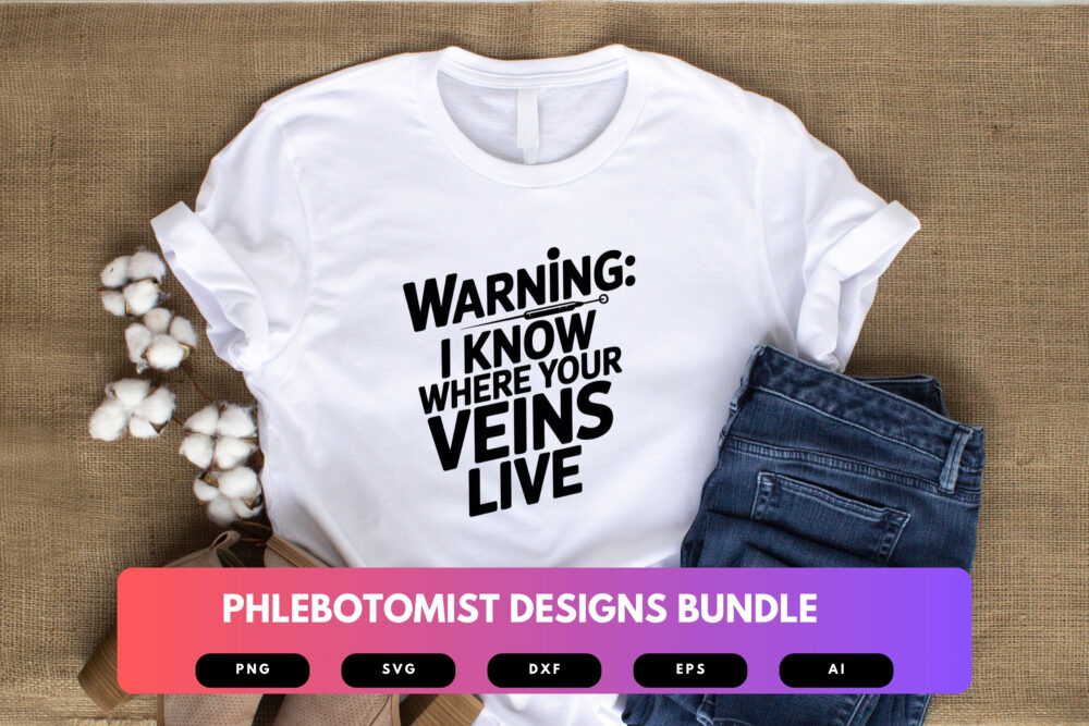 Phlebotomist SVG Bundle | Blood Draw Medical Clipart, Healthcare Cut Files for Cricut & Sublimation - Image 4