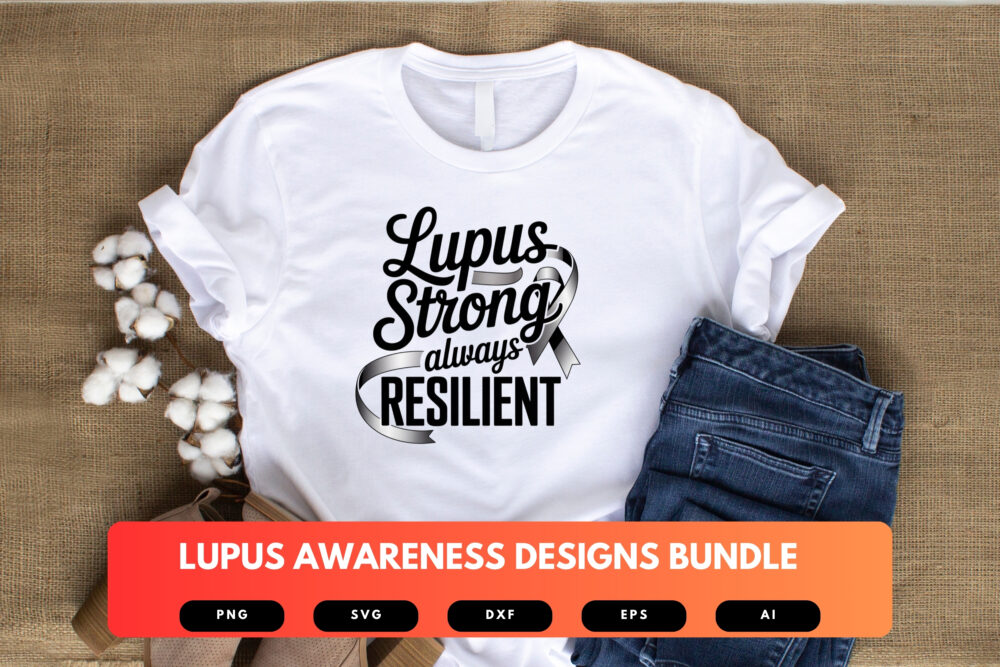 Lupus Awareness SVG Bundle | Purple Ribbon Clipart, Support Quotes , Cut Files for Cricut & Sublimation - Image 4