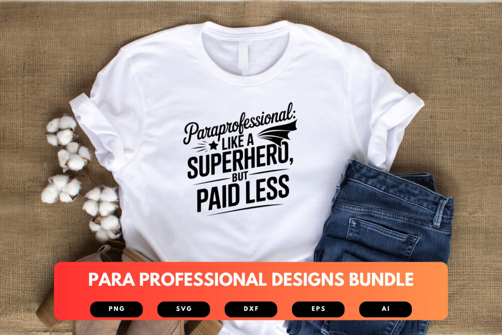 Para Professional SVG Bundle | School Staff Clipart, Teacher Aide Silhouette Cut Files for Cricut & Sublimation - Image 4