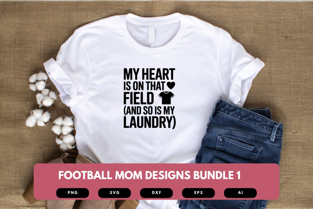 Football Mom SVG Bundle | Game Day Clipart, Sports Mom Silhouette Cut Files for Cricut & Sublimation - Image 3