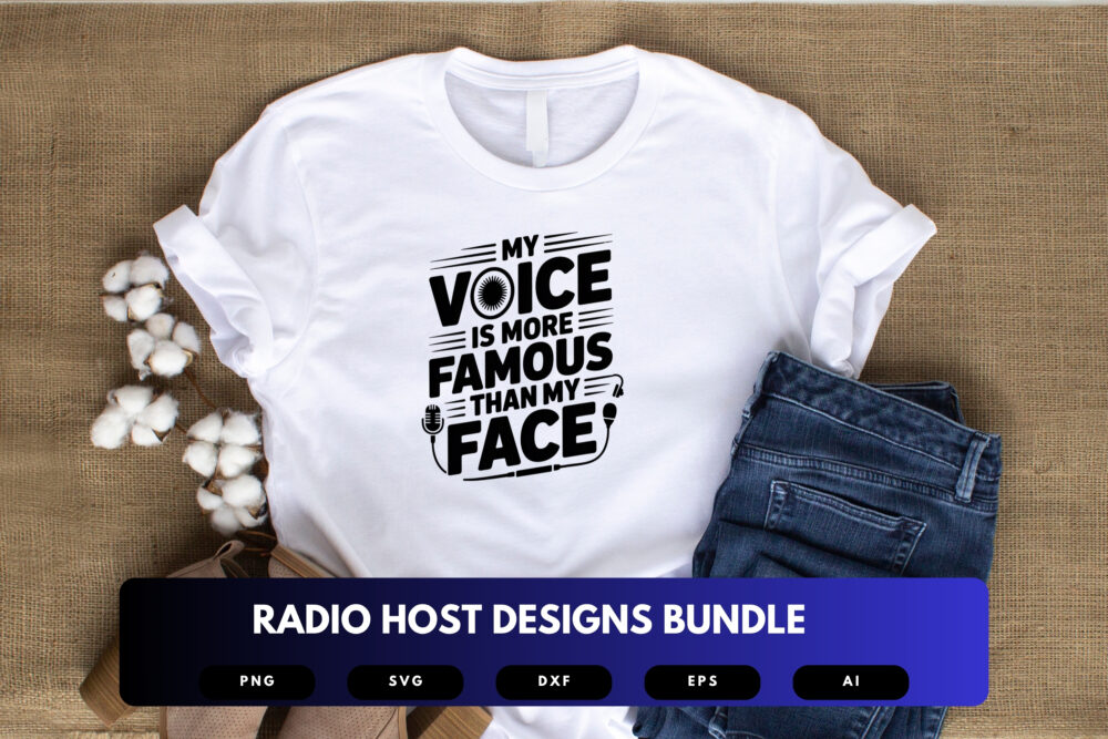 Radio Host SVG Bundle | Broadcasting Clipart, Podcast Silhouette Cut Files for Cricut & Sublimation - Image 4