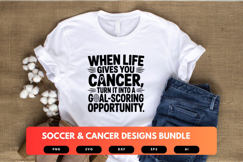 Soccer and Cancer Awareness SVG Bundle | Soccer Support Clipart, Cancer Awareness Cut Files for Cricut & Sublimation - Image 3