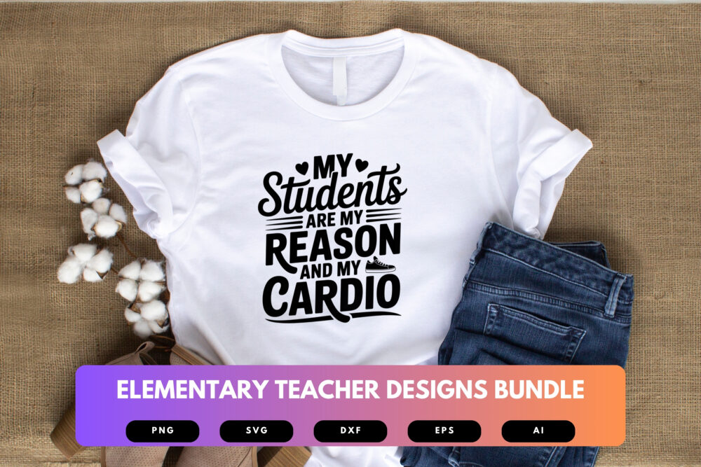 Elementary Teacher SVG Bundle | School Quote Clipart, Back to School Cut Files for Cricut & Sublimation - Image 4