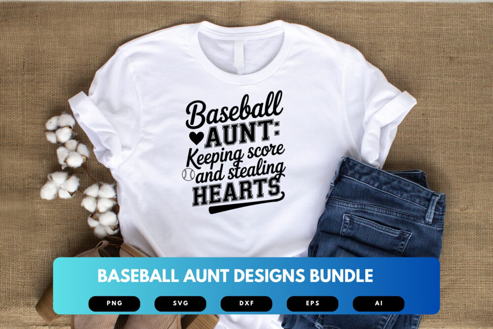 Baseball Aunt SVG Bundle | Sports Quotes, Baseball Clipart, Game Day Designs for Cricut & Sublimation Cut Files - Image 3