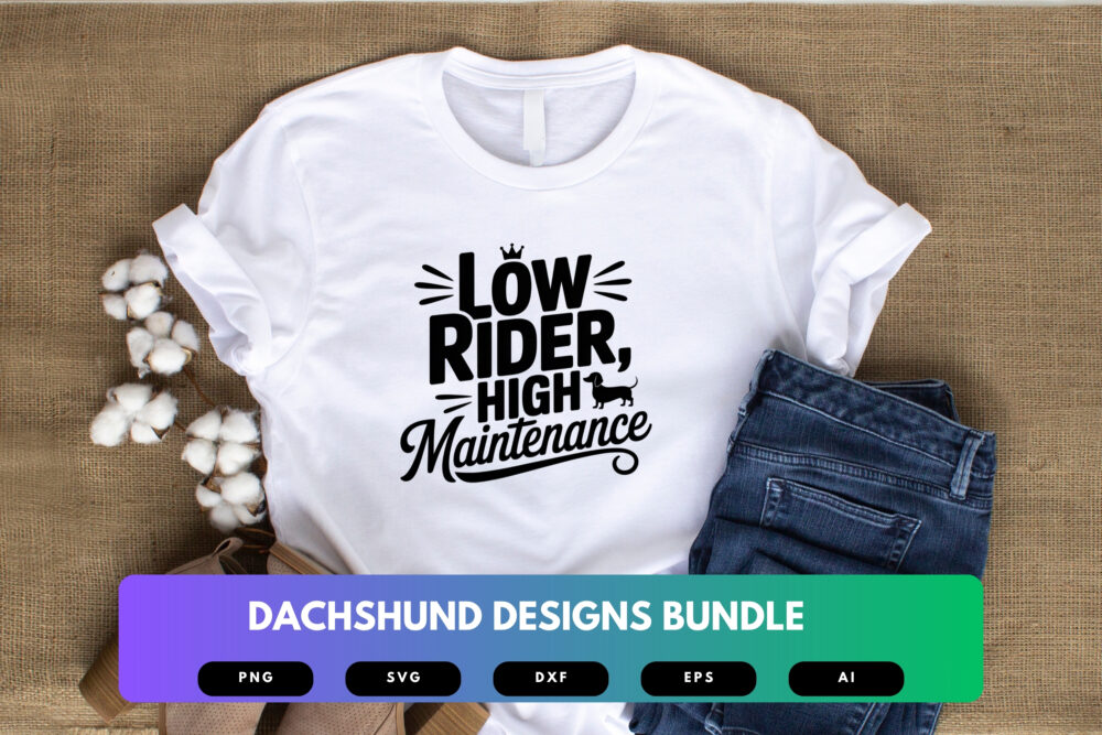 Dachshund SVG Bundle | Dog Clipart, Funny Wiener Dog Silhouette Cut Files for Cricut & Sublimation - Image 4