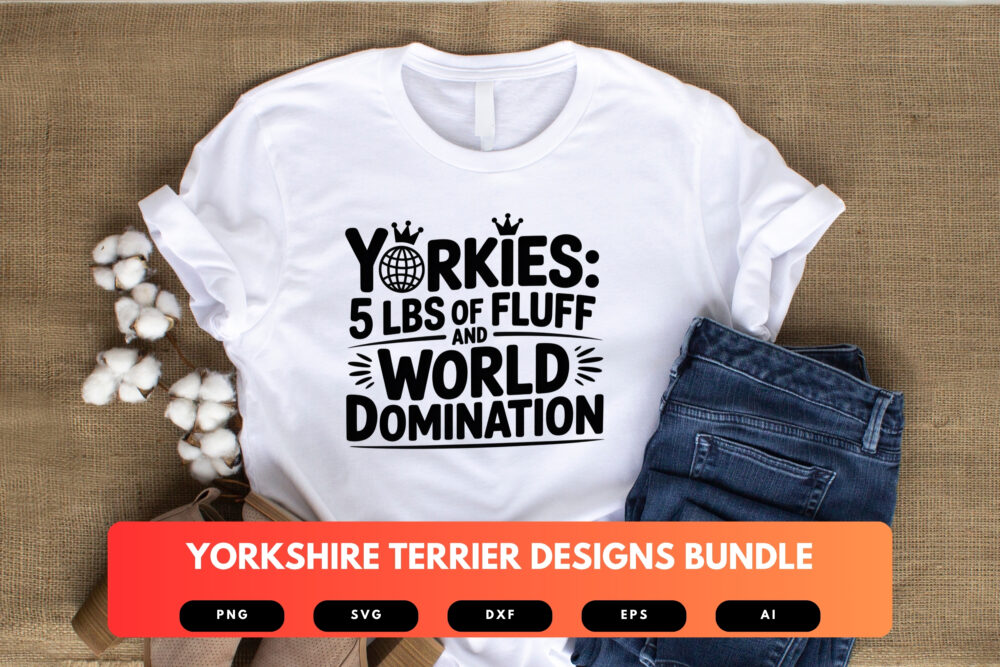 Yorkshire Terrier SVG Bundle | Cute Dog Clipart, Small Breed Pet Silhouette Cut Files for Cricut & Sublimation - Image 3