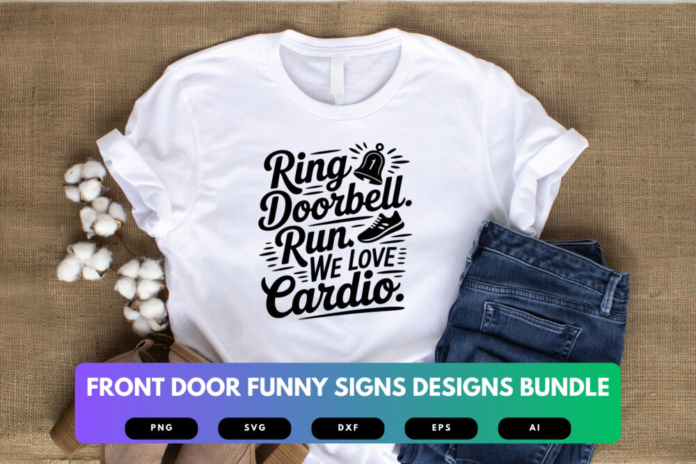 Front Door Sign SVG Bundle | Funny Welcome Quote Cut Files for Cricut, Porch Entryway Decor Clipart Designs - Image 4
