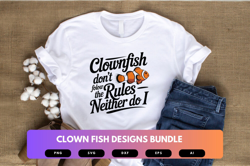 Clown Fish SVG Bundle | Cute Aquarium , Ocean Life Cut Files for Cricut, Sublimation & Crafts - Image 4