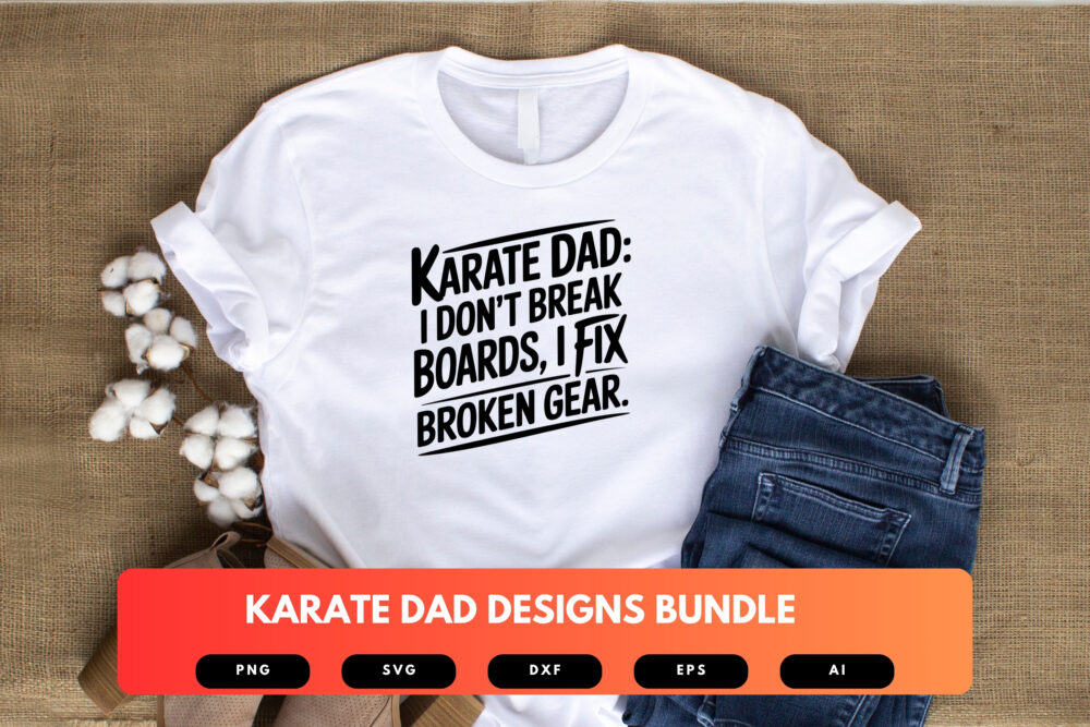 Karate Dad SVG Bundle | Martial Arts Clipart, Father Silhouette Cut Files for Cricut & Sublimation - Image 3