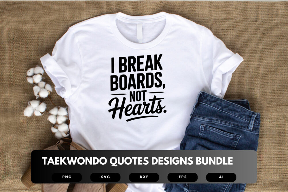 Taekwondo Quotes SVG Bundle | Martial Arts Motivation Clipart, Dojang Typography Cut Files for Cricut & Sublimation - Image 3