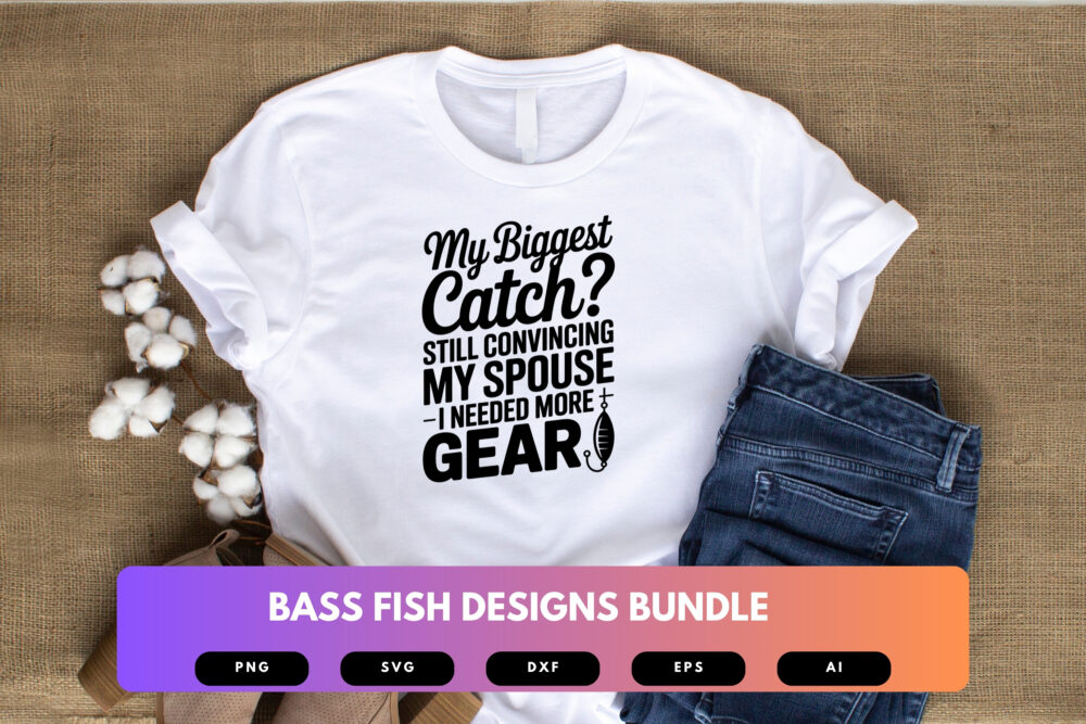 Bass Fish SVG Bundle | Fishing Silhouette Clipart, Angler Cut Files for Cricut & Sublimation - Image 3