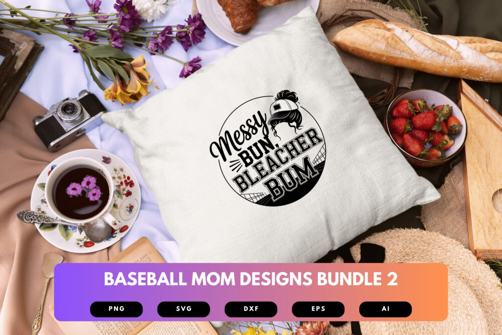 Baseball Mom SVG Bundle | Sports Mom Clipart, Game Day Silhouette Cut Files for Cricut & Sublimation - Image 2