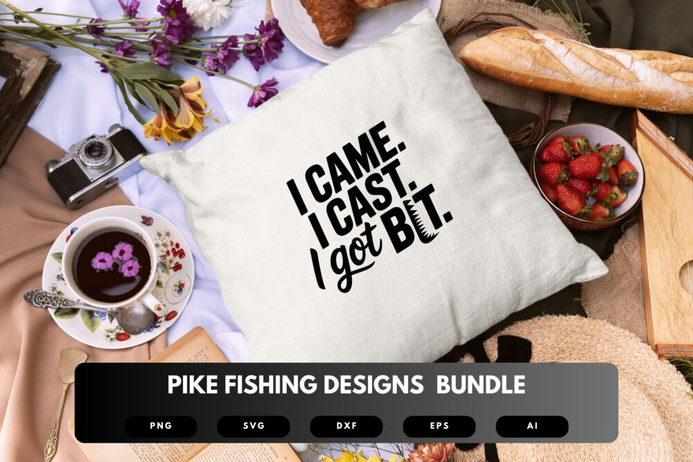 Pike Fishing SVG Bundle | Angler Clipart, Fishing Quote Cut Files for Cricut & Sublimation - Image 2