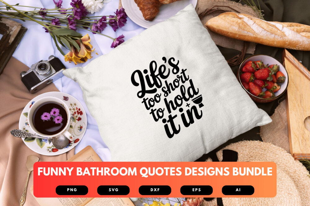 Funny Bathroom Quotes SVG Bundle | Hilarious Restroom Sign Designs, Toilet Humor Cut Files for Cricut & Sublimation - Image 3