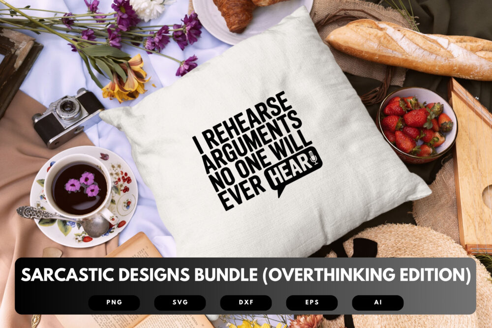 Sarcastic Overthinking SVG Bundle | Funny Mental Health Quotes and Designs, Humorous Cut Files for Cricut & Sublimation - Image 2