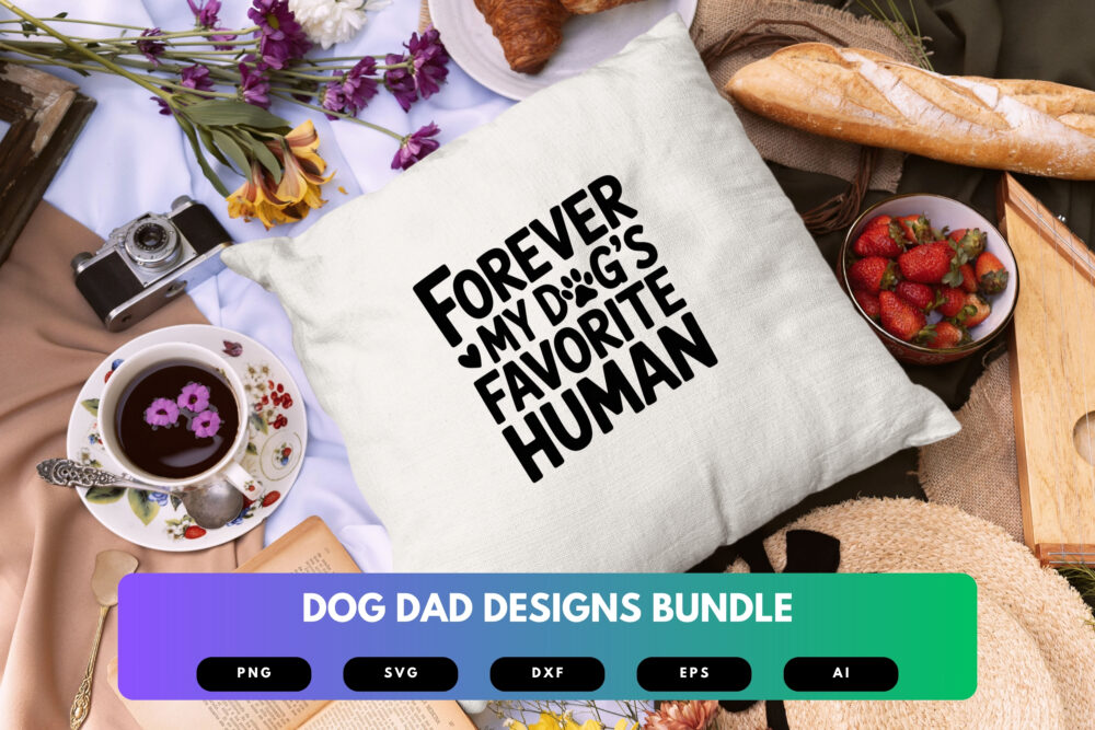 Dog Dad SVG Bundle | Funny Pet Quotes, Dog Lover Clipart , Silhouette Cut Files for Cricut & Sublimation - Image 3