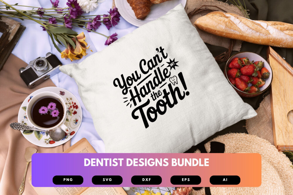 Dentist SVG Bundle | Funny Dental Quotes, Tooth Clipart , Silhouette Cut Files for Cricut & Sublimation - Image 3