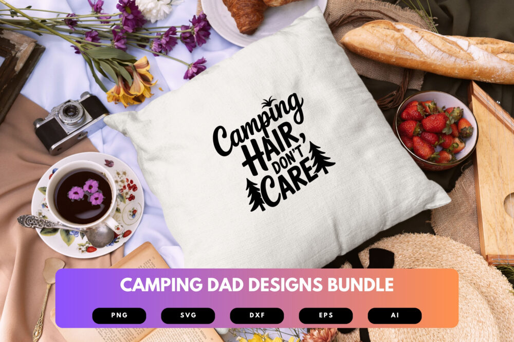 Camping Dad SVG Bundle | Outdoor Father Clipart, Campfire Silhouette Cut Files for Cricut & Sublimation - Image 8