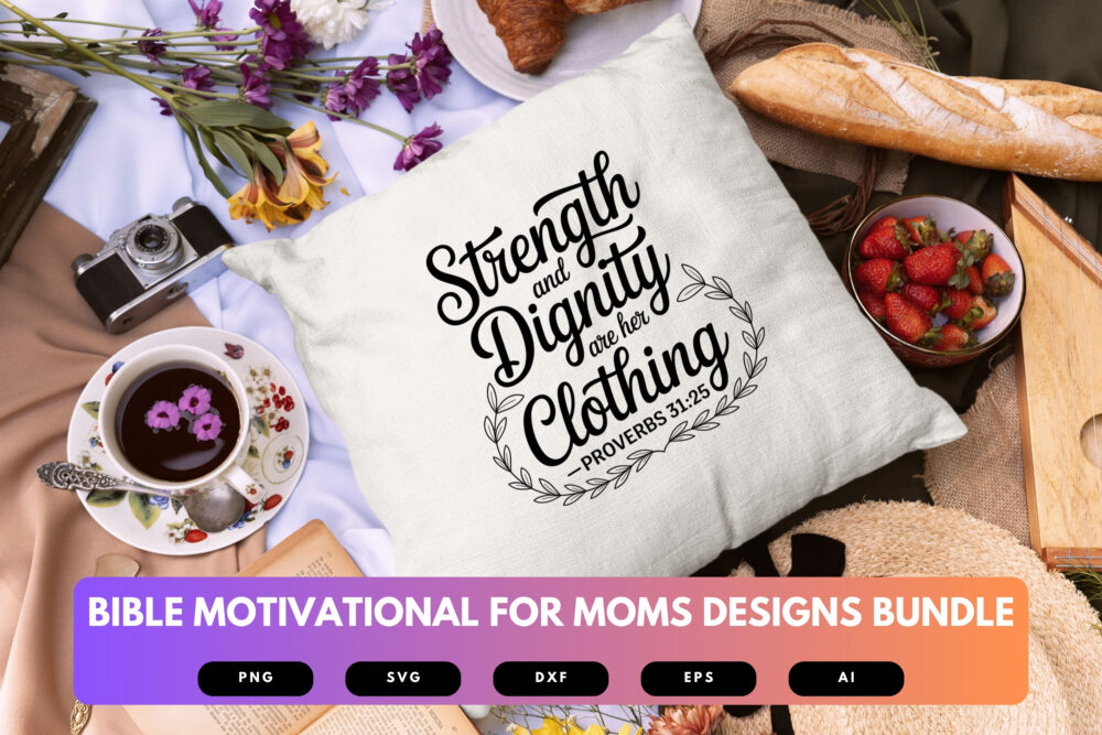 Bible Verse SVG Bundle for Moms | Christian Motivational Quotes, Faith-Based Cut Files for Cricut & Sublimation - Image 3