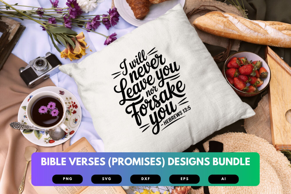 Bible Promises SVG Bundle | Scripture Cut Files, Faith-Based Encouragement Designs for Cricut & Sublimation - Image 3