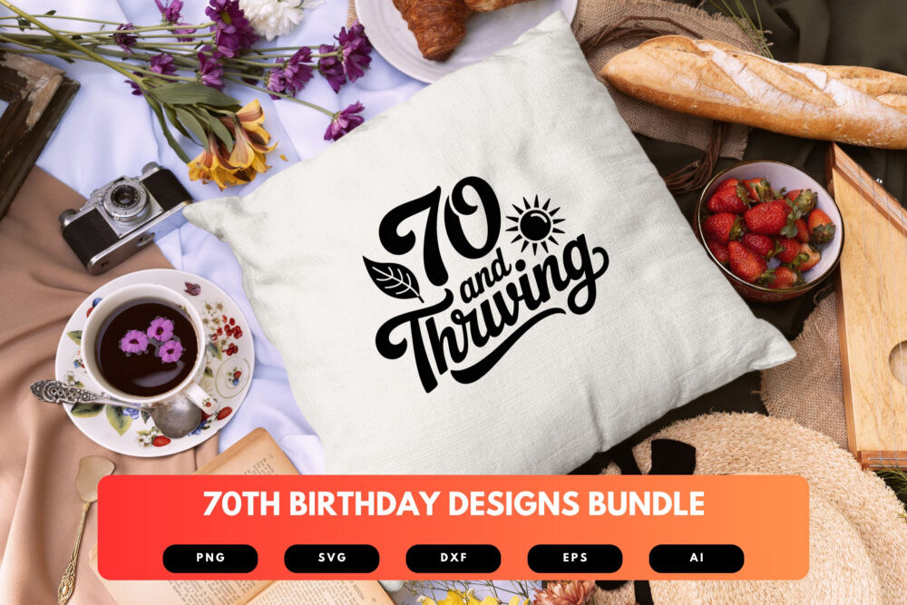 70th Birthday SVG Bundle | Funny Seventy Clipart, Milestone Birthday Cut Files for Cricut & Sublimation - Image 3
