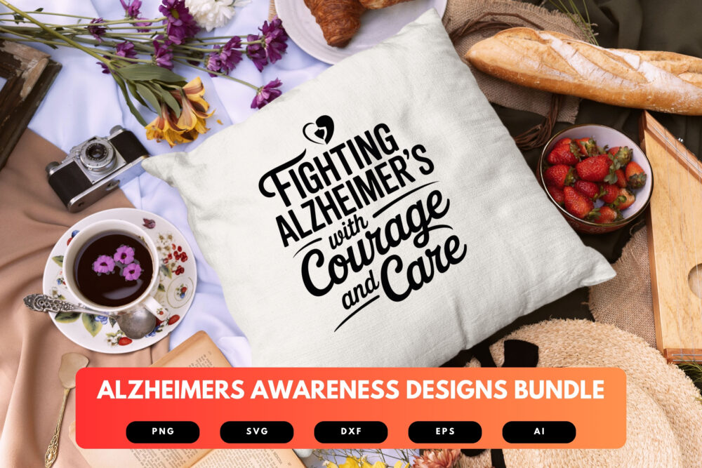 Alzheimer’s Awareness SVG Bundle | Purple Ribbon Clipart, Support , Advocacy Cut Files for Cricut & Sublimation - Image 3