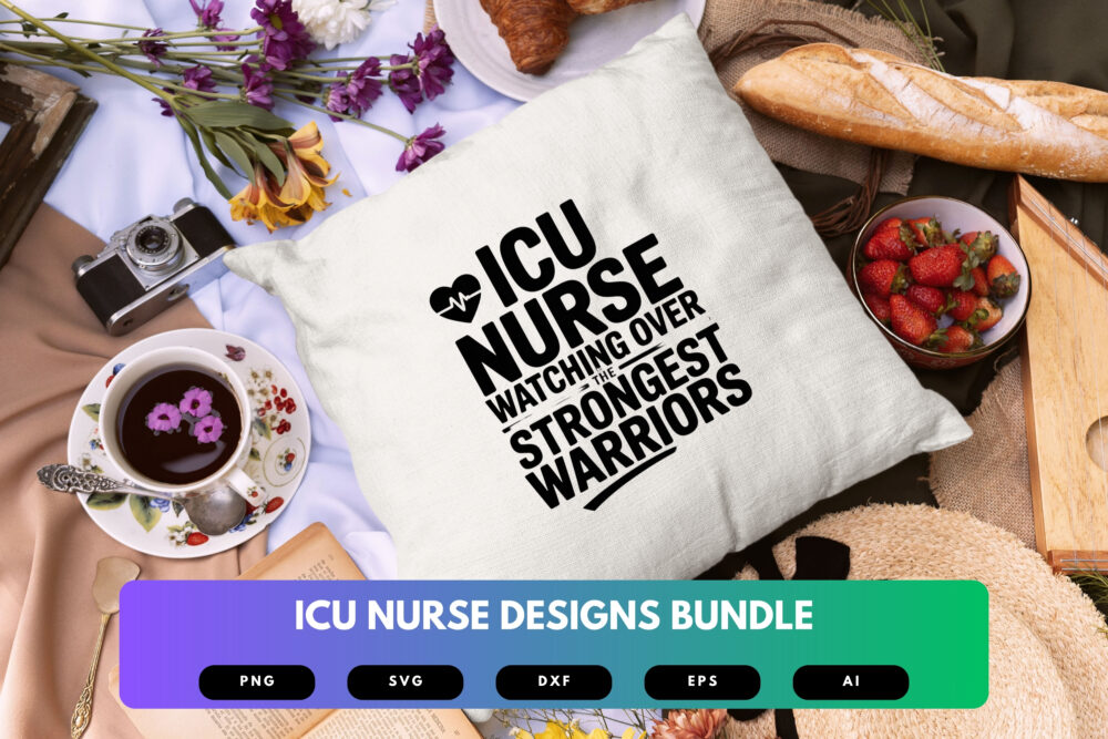 ICU Nurse SVG Bundle | Critical Care Clipart, Medical Silhouette Cut Files for Cricut & Sublimation - Image 3