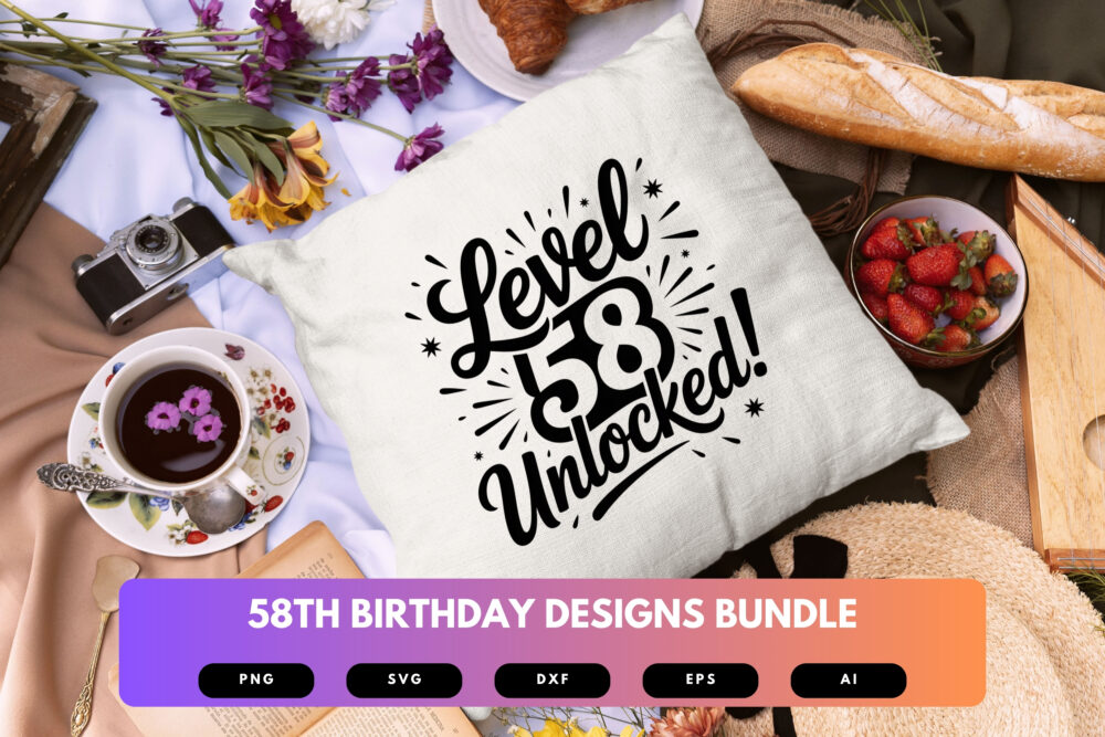 58th Birthday SVG Bundle | Funny 58 Years Old Quotes, Vintage Birthday Cut Files for Cricut & Sublimation - Image 3