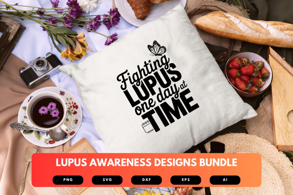 Lupus Awareness SVG Bundle | Purple Ribbon Clipart, Support Quotes , Cut Files for Cricut & Sublimation - Image 3