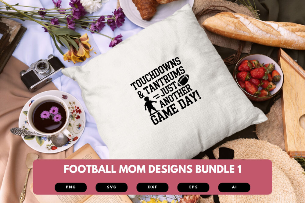 Football Mom SVG Bundle | Game Day Clipart, Sports Mom Silhouette Cut Files for Cricut & Sublimation - Image 2