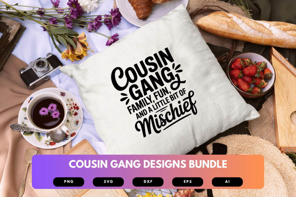 Cousin Gang SVG Bundle | Family Matching Clipart, Cousin Reunion Silhouette Cut Files for Cricut & Sublimation - Image 3