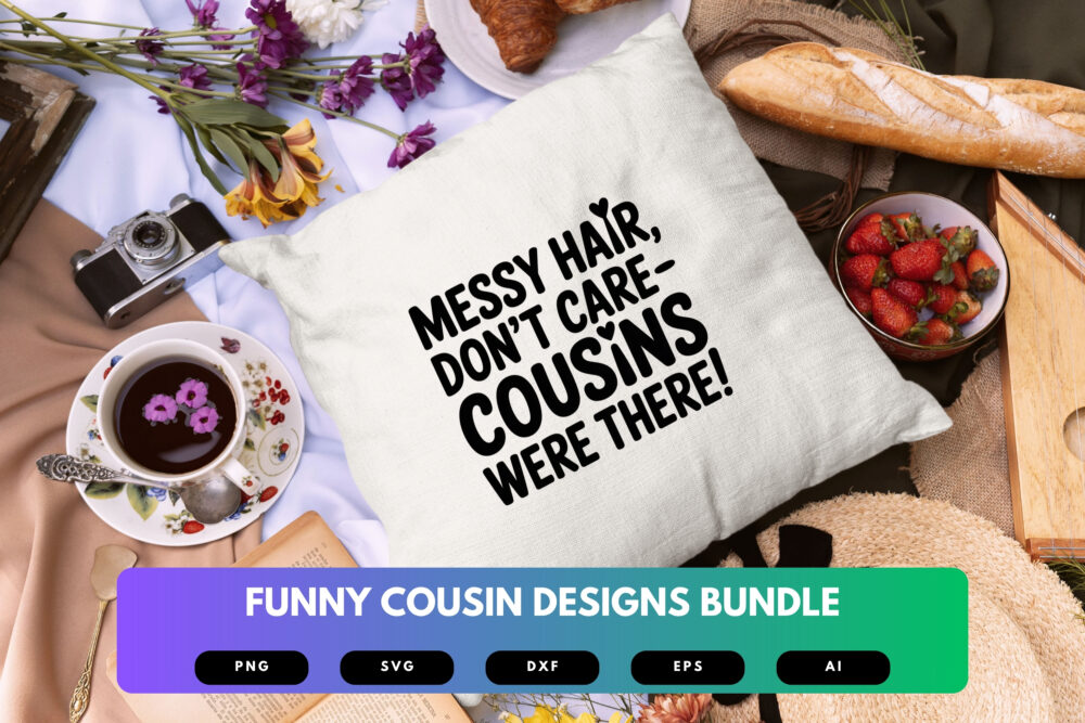 Funny Cousin SVG Bundle | Humorous Family Clipart, Matching Cousins Silhouette Cut Files for Cricut & Sublimation - Image 3