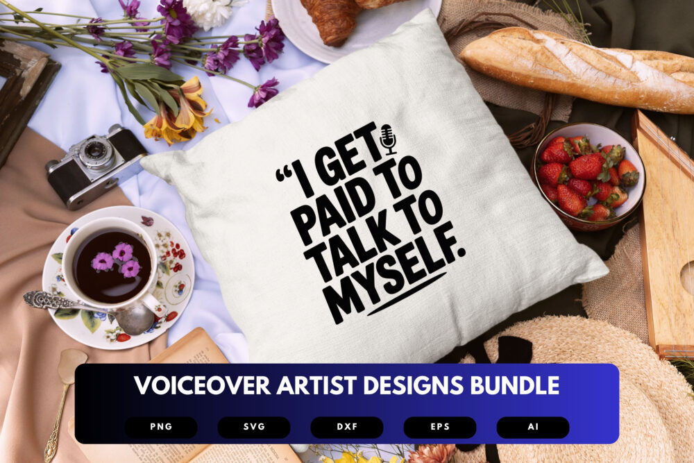 Voiceover Artist SVG Bundle | Microphone Clipart, Recording Studio Silhouette Cut Files for Cricut & Sublimation - Image 2