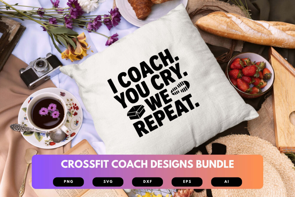 CrossFit Coach SVG Bundle | Fitness Trainer Quotes , Workout Cut Files for Cricut & Sublimation - Image 3
