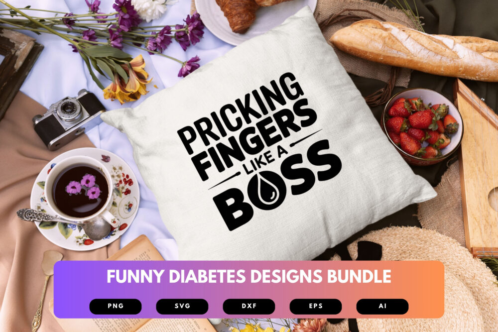 Funny Diabetes SVG Bundle | Diabetic Humor Clipart, Medical Awareness Cut Files for Cricut & Sublimation - Image 3