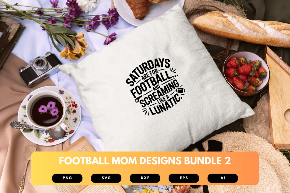 Football Mom SVG Bundle | Game Day Clipart, Proud Sports Mom Silhouette Cut Files for Cricut & Sublimation - Image 2
