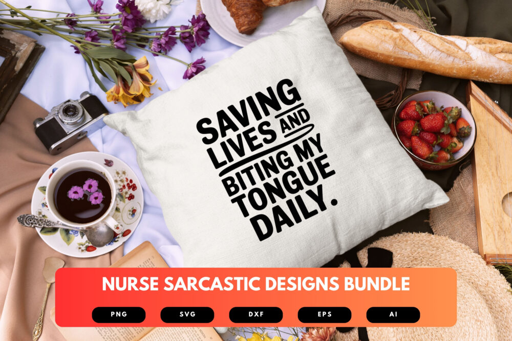 Nurse SVG Bundle | Sarcastic Nursing Quotes, Funny Nurse Cut Files for Cricut & Sublimation - Image 2
