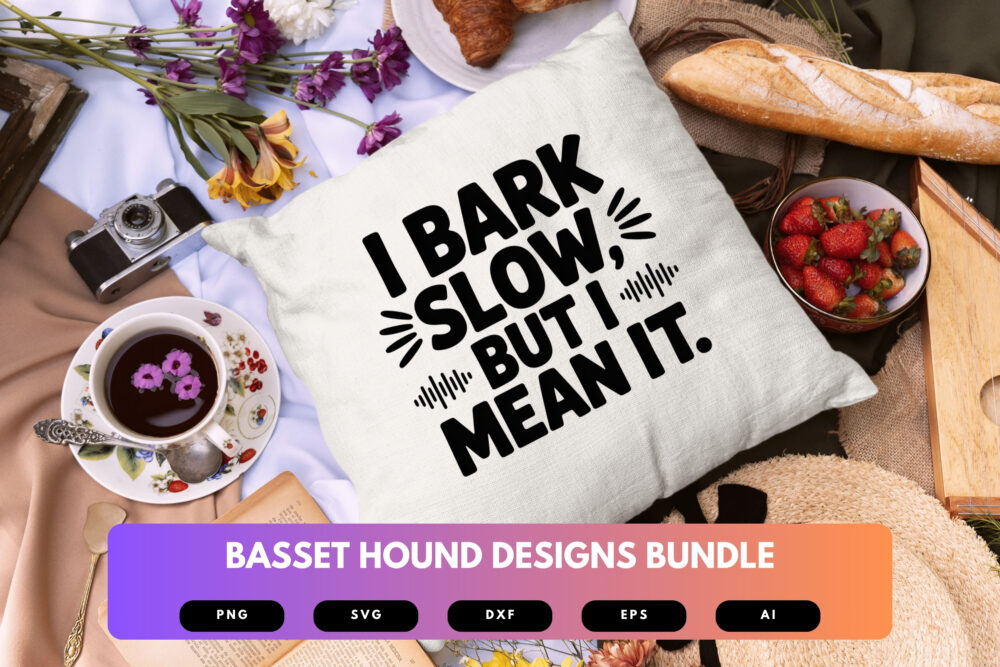 Basset Hound SVG Bundle | Dog Clipart, Funny Pet Silhouette Cut Files for Cricut & Sublimation | - Image 3