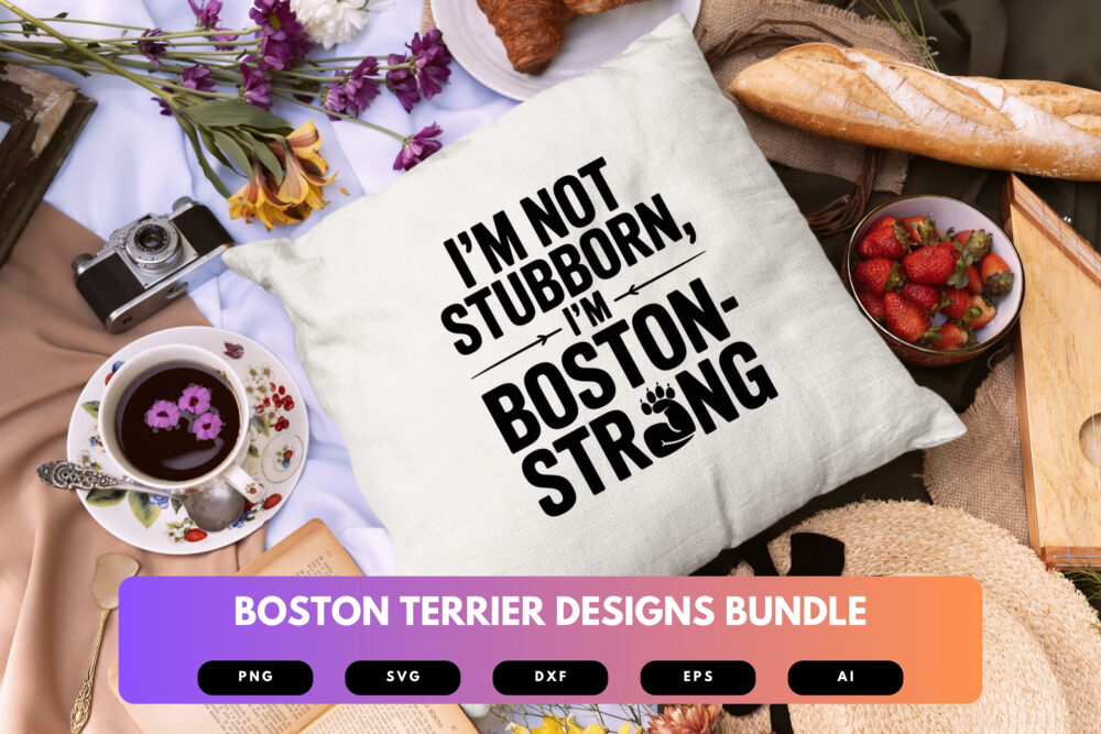Boston Terrier SVG Bundle | Dog Clipart, Funny Pet Silhouette Cut Files for Cricut & Sublimation - Image 8