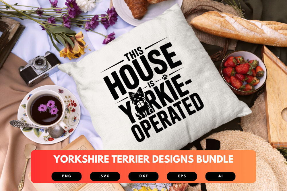 Yorkshire Terrier SVG Bundle | Cute Dog Clipart, Small Breed Pet Silhouette Cut Files for Cricut & Sublimation - Image 2