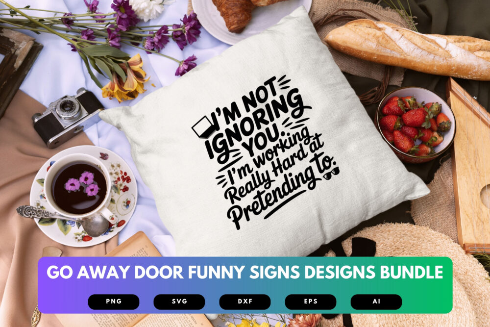Go Away Door SVG Bundle | Funny Door Signs Cut Files for Cricut, Sublimation & Home Decor - Image 3