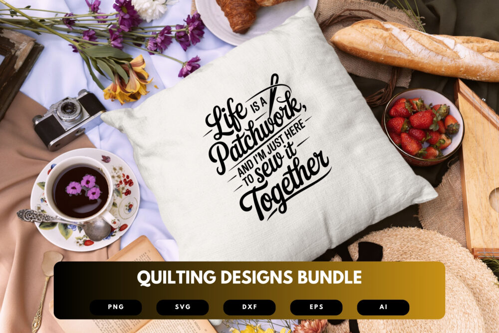 Quilting SVG Bundle | Funny Sewing Quotes, Quilt Block Clipart and Crafter Cut Files for Cricut & Sublimation - Image 2