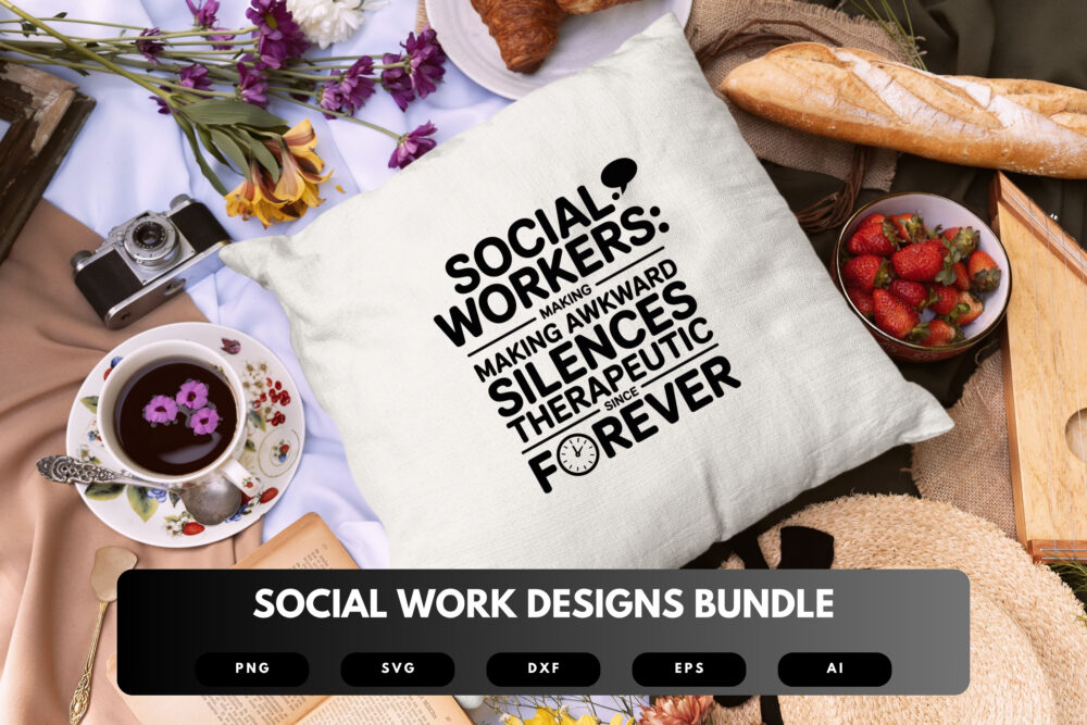 Social Work SVG Bundle | Empowering Quotes, Therapist Clipart and Mental Health Cut Files for Cricut & Sublimation - Image 2
