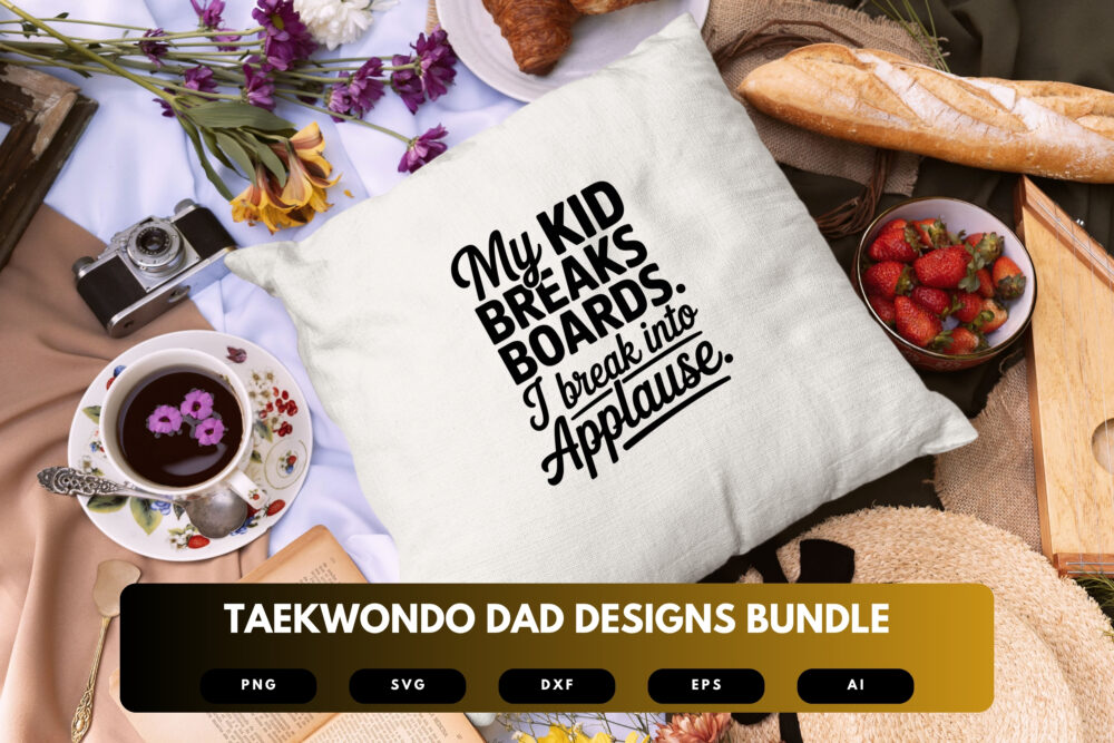 Taekwondo Dad SVG Bundle | Martial Arts Clipart, Father Silhouette Cut Files for Cricut & Sublimation - Image 2