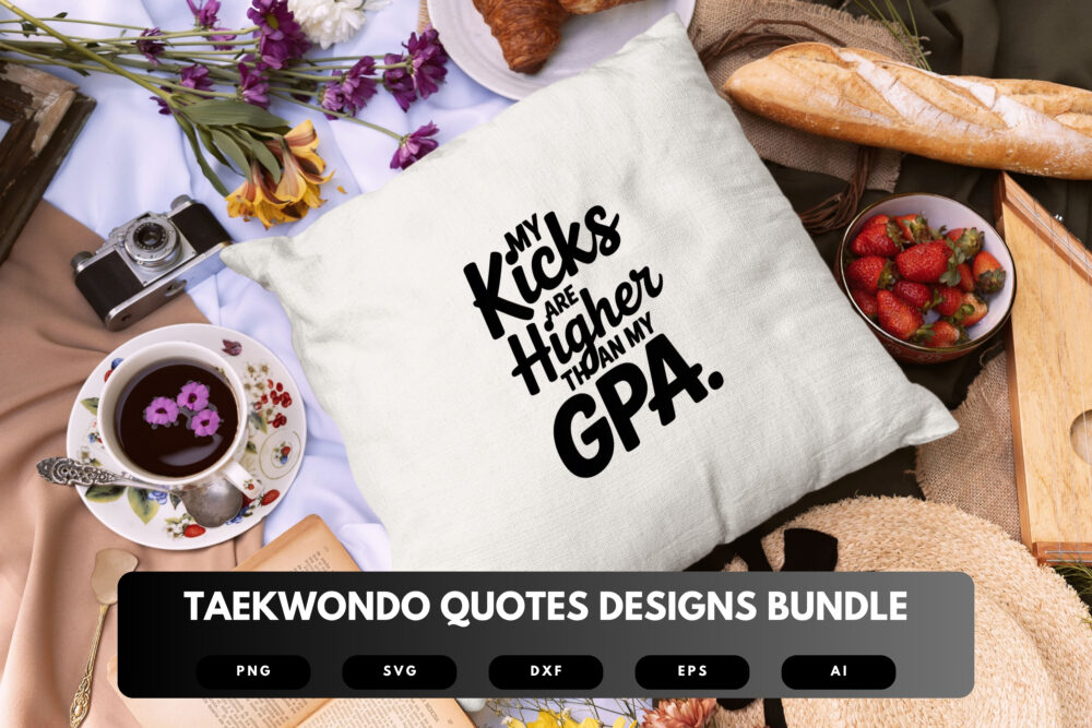 Taekwondo Quotes SVG Bundle | Martial Arts Motivation Clipart, Dojang Typography Cut Files for Cricut & Sublimation - Image 2