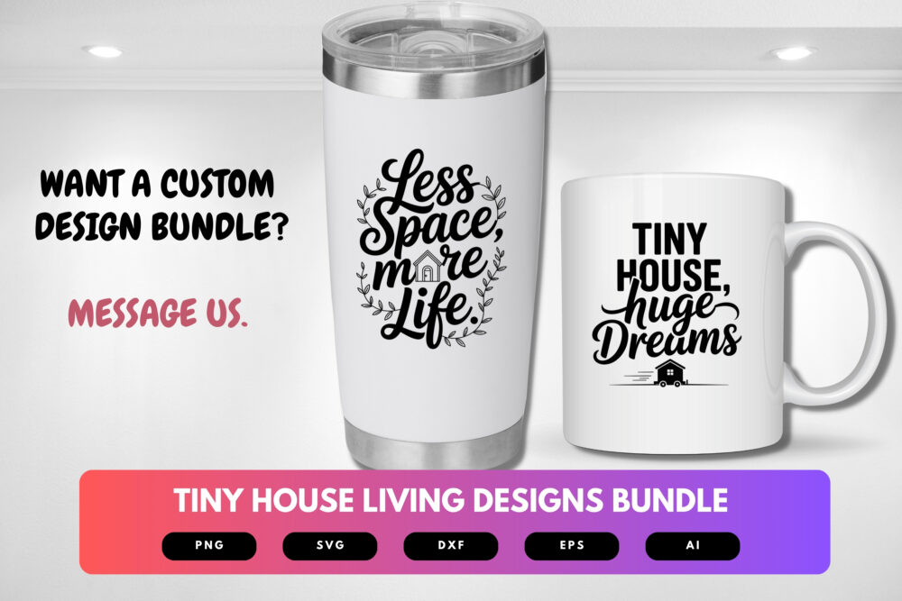 Tiny House Living SVG Bundle | Minimalist Home , Lifestyle Cut Files for Cricut & Sublimation - Image 2
