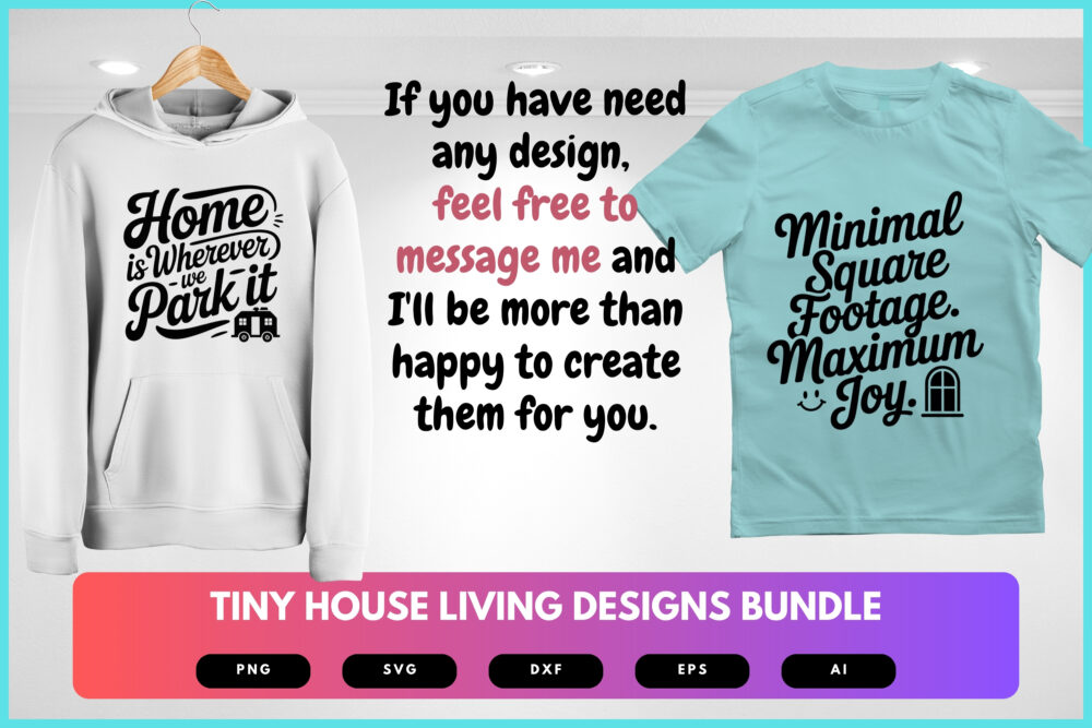 Tiny House Living SVG Bundle | Minimalist Home , Lifestyle Cut Files for Cricut & Sublimation - Image 8