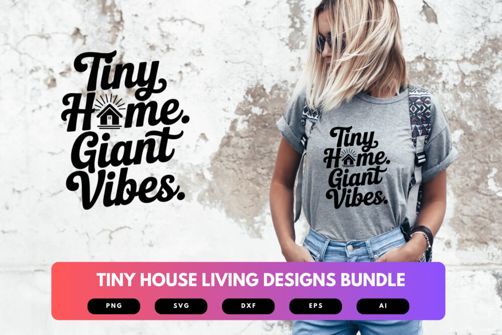 Tiny House Living SVG Bundle | Minimalist Home , Lifestyle Cut Files for Cricut & Sublimation - Image 6