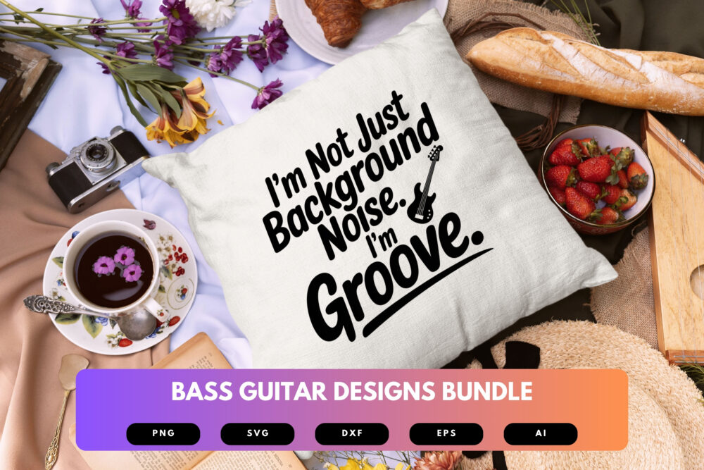 Bass Guitar SVG Bundle | Electric Guitar Clipart, Musician Silhouette Cut Files for Cricut & Sublimation - Image 3
